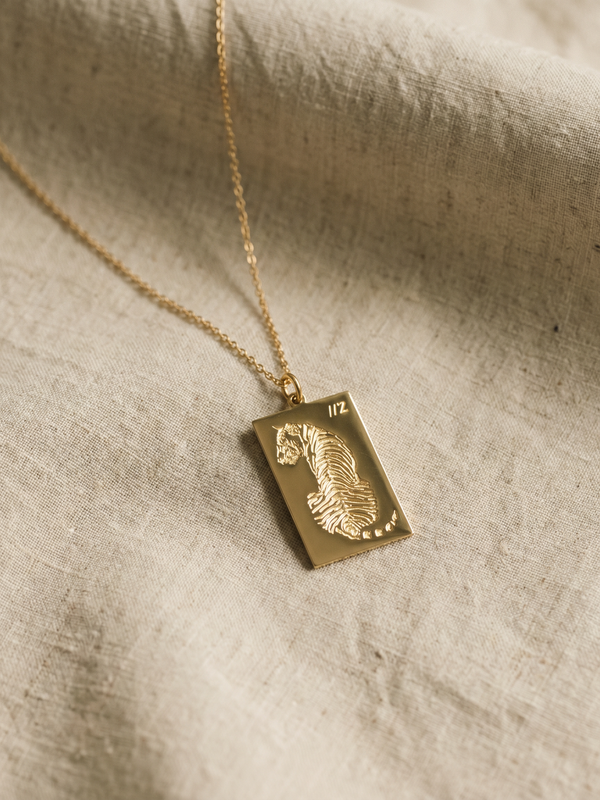 18K Gold Plated // Tiger Pendant